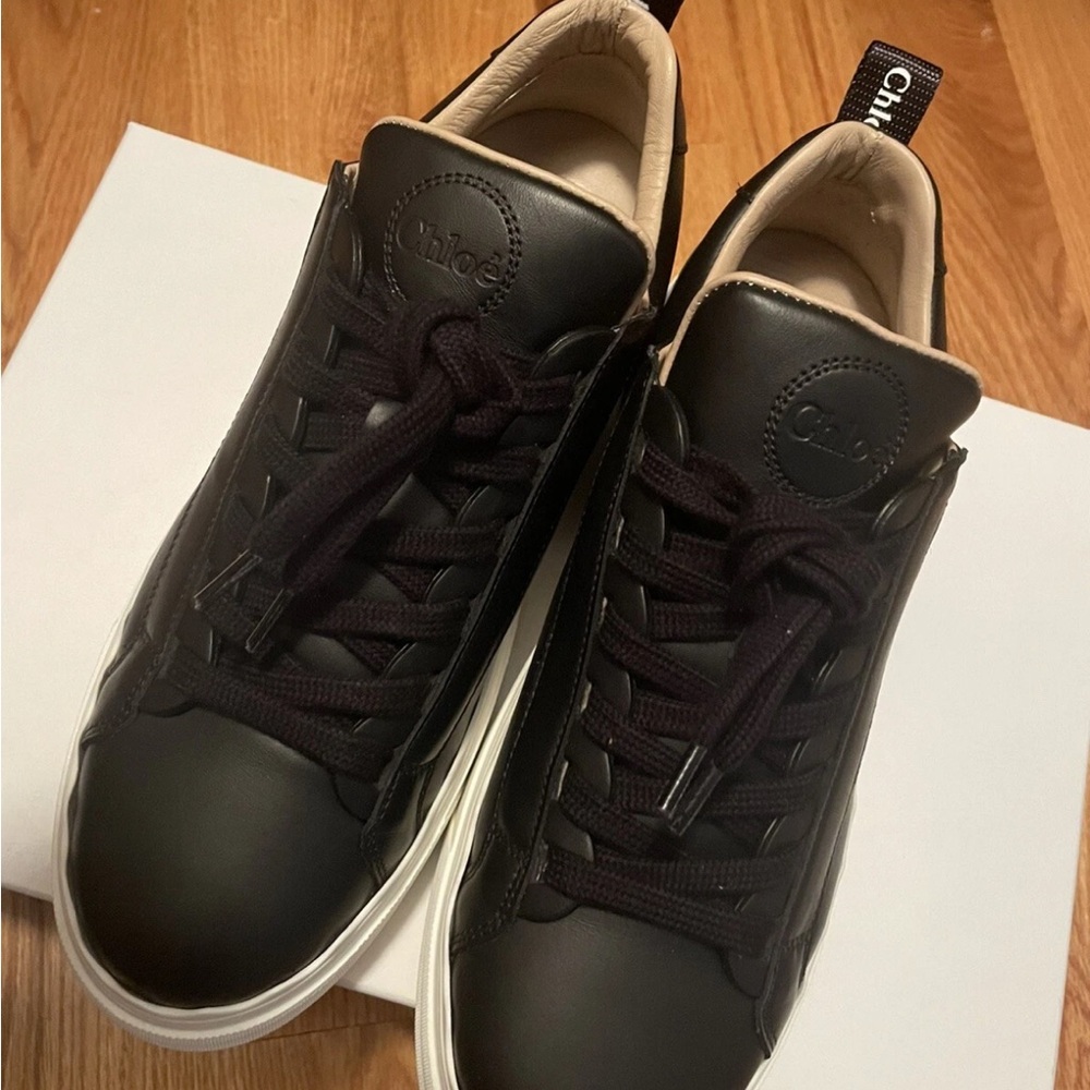 Chloe Lauren Lace-up Low Top Sneakers Size EU 40/US 10